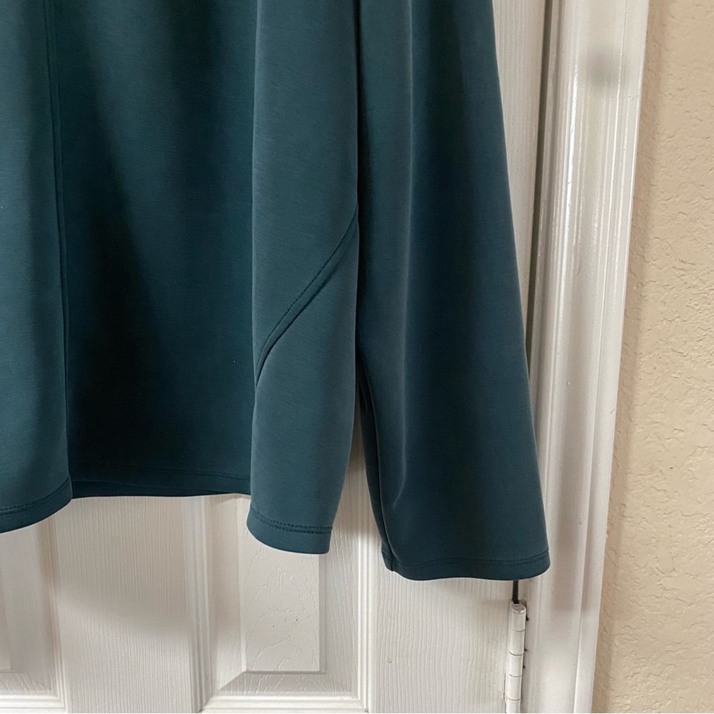 STYLUS Women's Size XXL Deep Teal Pullover Mock Turtleneck Soft Sweatshirt - Picture 5 of 13